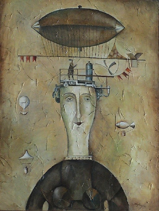 Painting of Aerowoman 2002, Oil, Canvas